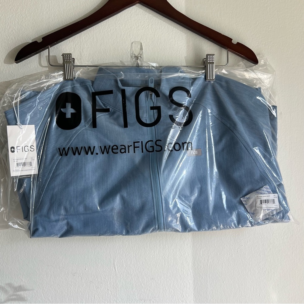Heather indigo Figs sydney scrub Jacket